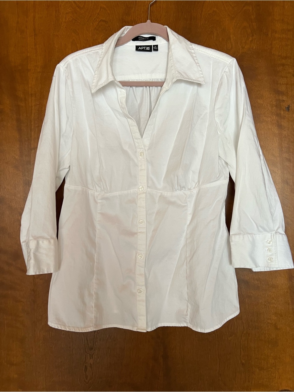 Apt 9Essentials White Button-Down Women's Shirt